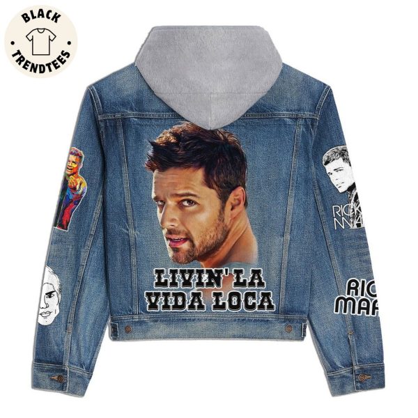 Ricky Martin Livin La Vida Loca Songs Hooded Denim Jacket