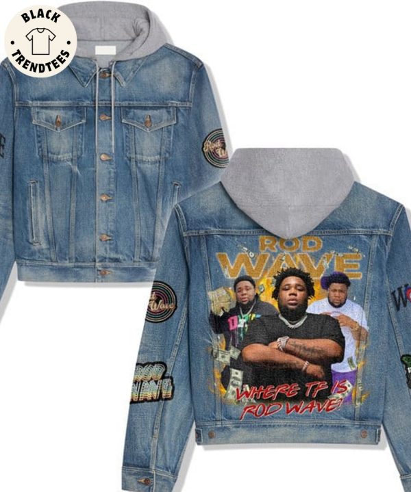 Rod Wave Where TF Is Rod Wave Hooded Denim Jacket