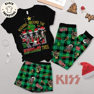 Roking Around The KissMas Tree Merry Christmas Design Pajamas Set