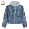 Queen – The Show Must Go On Oil Painting Design Hooded Denim Jacket