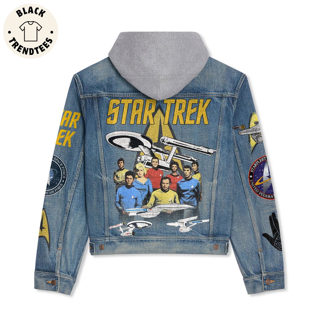 Star Trek Design Hooded Denim Jacket