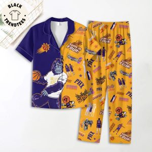 Suns In Four Walley Suns Valley Boys Blue Yellow Design Pajamas Set