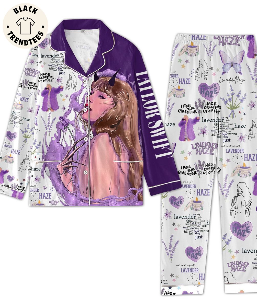 Taylor Swift Lavender Haze Creeping Up On Me Purple Design Pijamas Set_