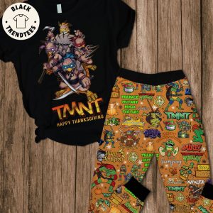 Teenage Mutant Ninja Turtles Happy Thanks Giving Cartoon Character Design Pajamas Set