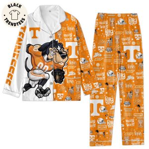 Tennessee Orange White Rocky Top Mascot Design Pijamas Set