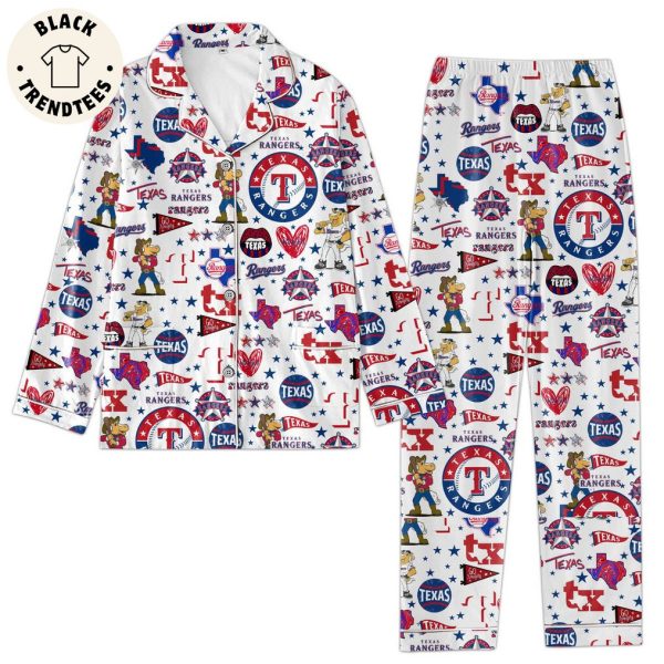 Texas Rangers Mascot Logo Star Design Pijamas Set