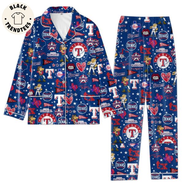 Texas Rangers Mascot Logo Star Design Pijamas Set