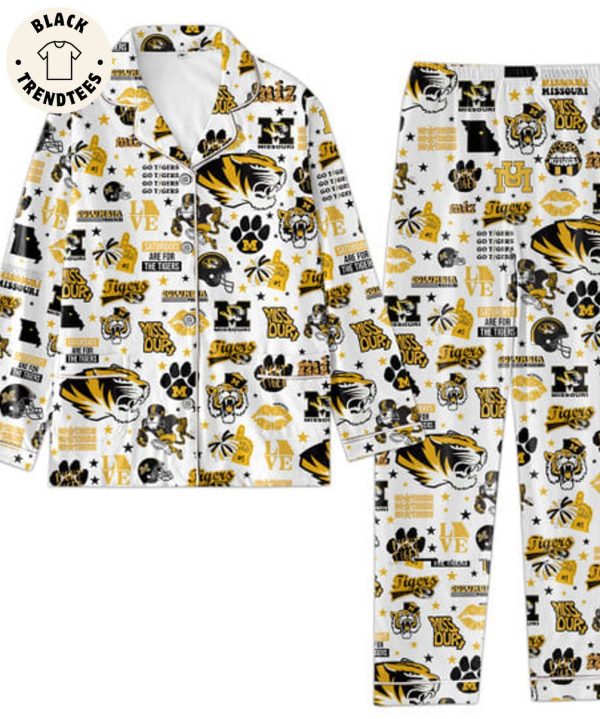 THE BEST Missouri Saturdays Are For The Tigers Mascot Design White Pijamas Set