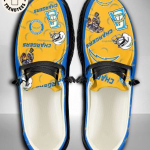 THE BEST NFL Los Angeles Chargers Custom Name Hey Dude Shoes