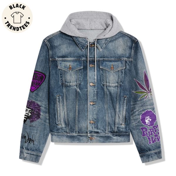 The Jimi Hendrix Experience Lyrics Purple Haze Hooded Denim Jacket