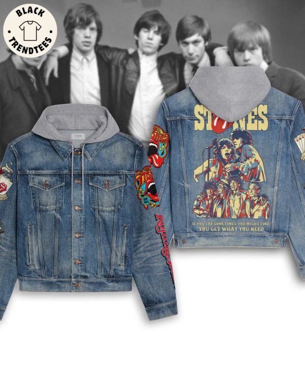 The Rolling Stones  You Cant Always Get What You Want Hooded Denim Jacket