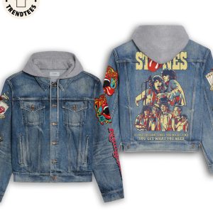 The Rolling Stones  You Cant Always Get What You Want Hooded Denim Jacket