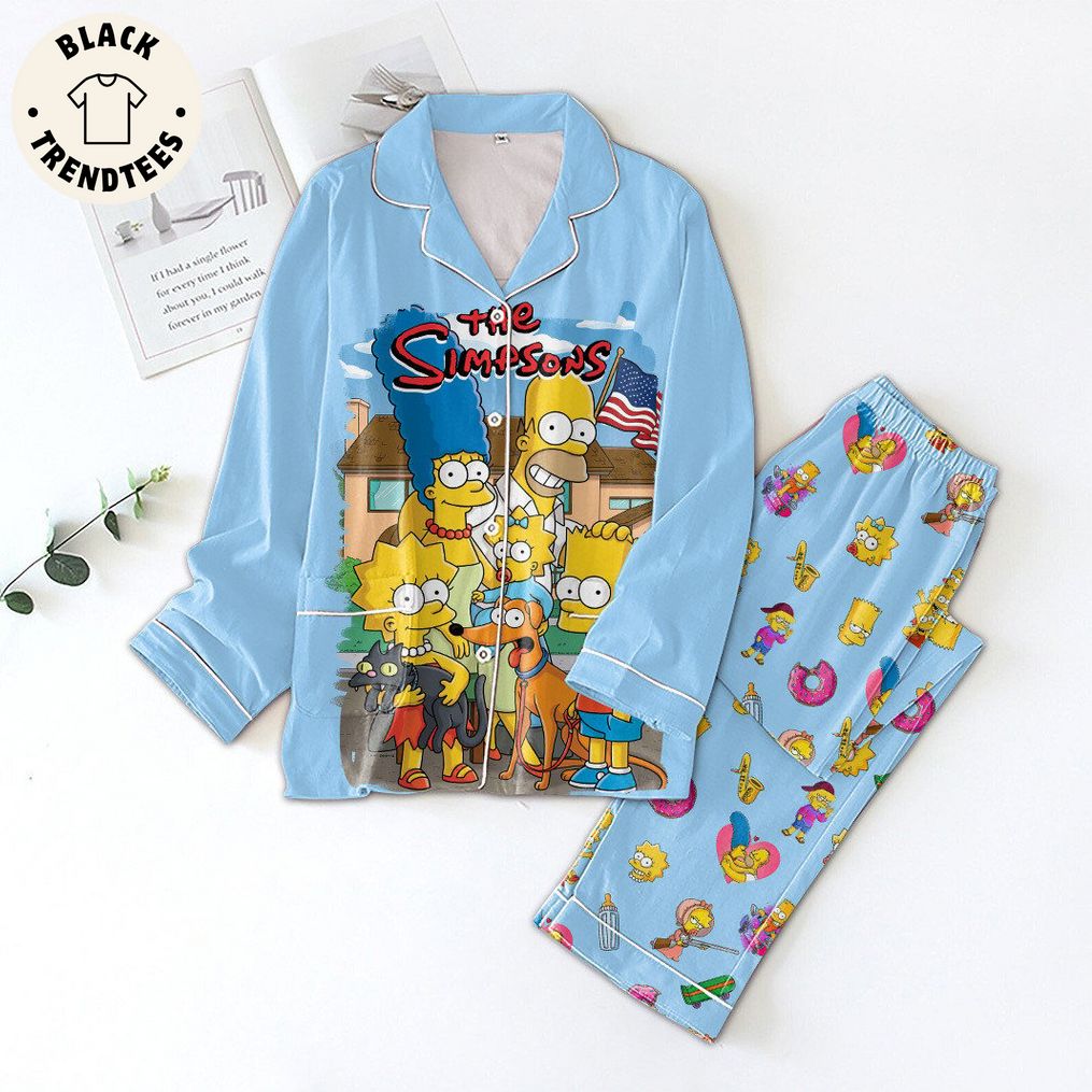 The Simpsons Cartoon Character Design Pijamas Set Blacktrendtees