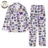 Vikings Skol Mascot Purple Design Pajamas Set