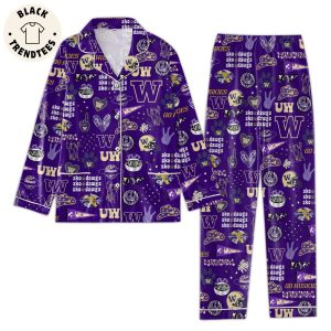 Washington Smile Lips Purple Design Pajamas Set