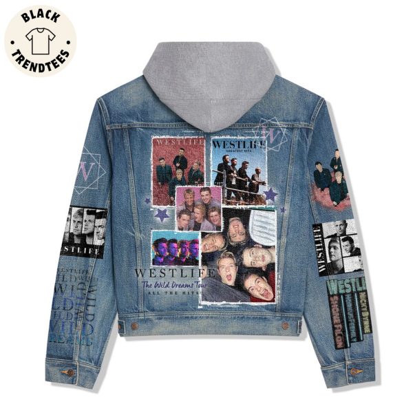 Westlife Greatest Hits Portrait Design Hooded Denim Jacket