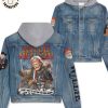 Aerosmith Sing With Me, Sing For A Year Hooded Denim Jacket