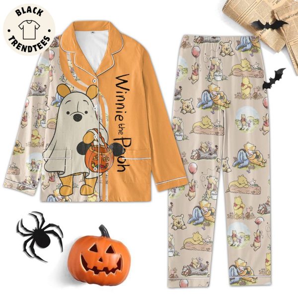 Winnie The Pooh Halloween Pumpkin Lights Design Pijamas Set