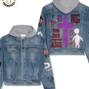 Your Own Personal Jesus Depeche Mode Rose Hooded Denim Jacket