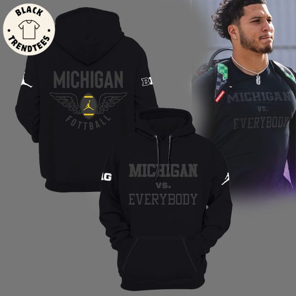 2023 Michigan Vs Everybody Full  Black Design 3D Hoodie