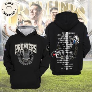 2023 Toyota AFL Premiers Collingwood Magpies September 30th Black Design 3D Hoodie