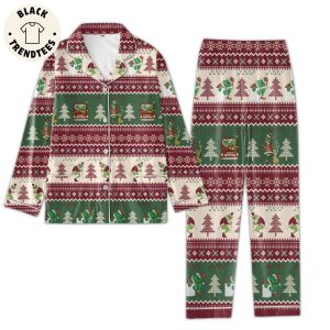 Christmas Green White Design Pajamas Set