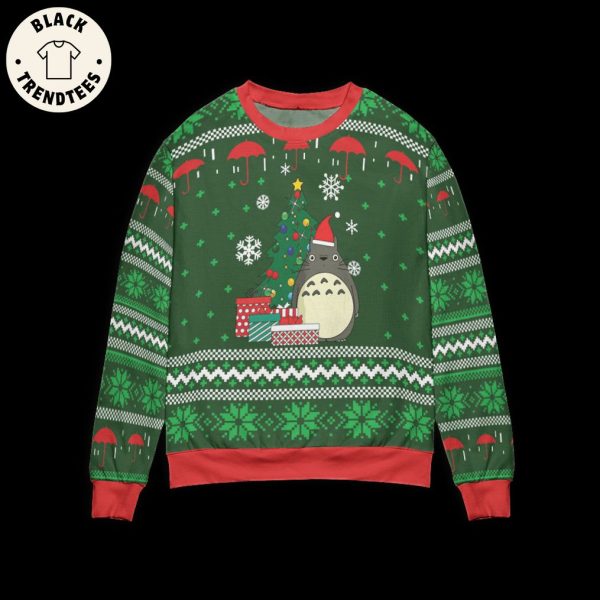 My Neighbor Totoro Green Christmas Design 3D Sweater