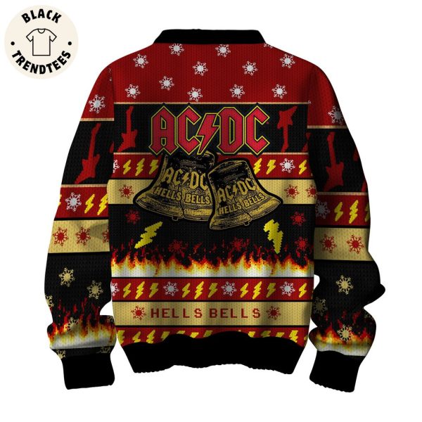 AC DC Hells Bells Christmas Design 3D Sweater