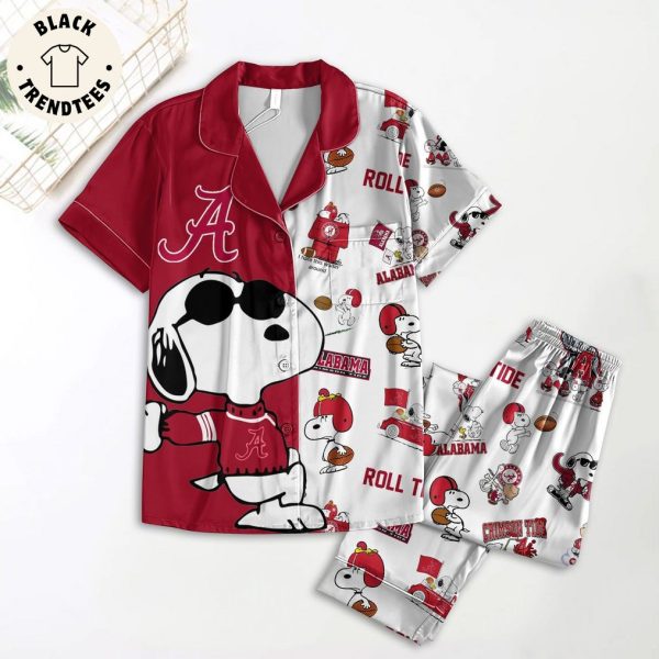 Alabama Crimson Roll Mascot Design Pajamas Set