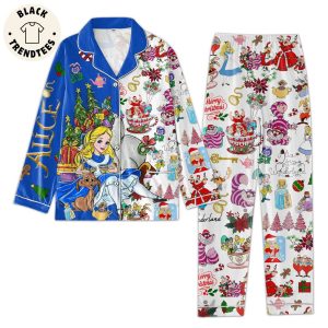 Alice Merry Christmas Wonderland Design Pajamas Set