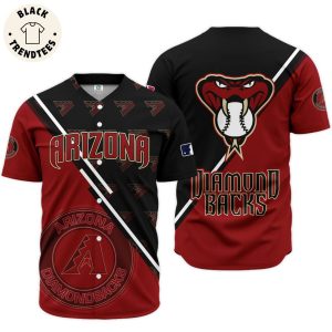 Arizona Diamondbacks MLB Mascot Black Red Design Baseball Jersey