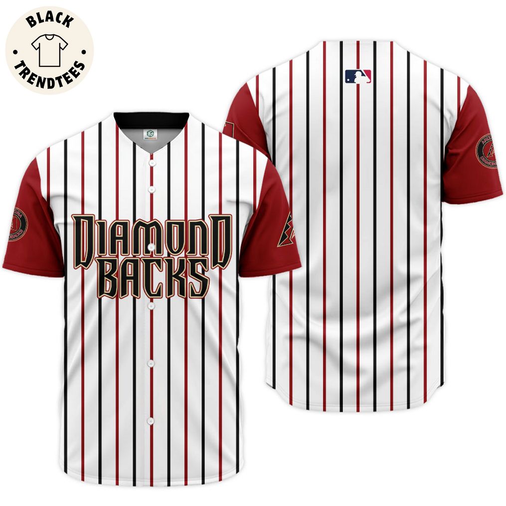 Arizona Diamondbacks MLB  White Striped Design Baseball Jersey