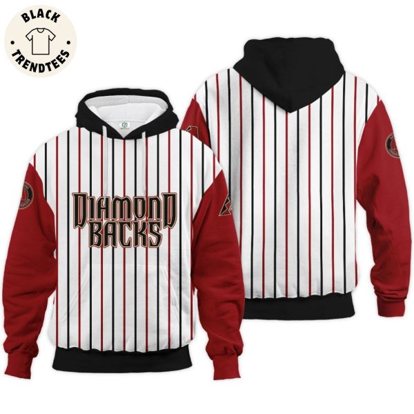 Arizona Diamondbacks MLB  White Striped Design 3D Hoodie