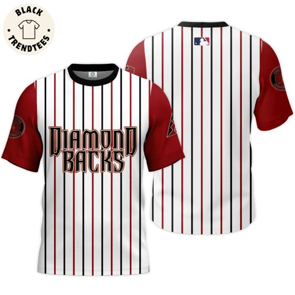 Arizona Diamondbacks MLB  White Striped Design 3D Hoodie