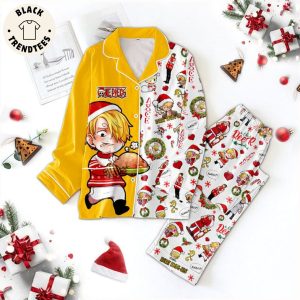 ASCE Christmas Yellow White Design Pajamas Set