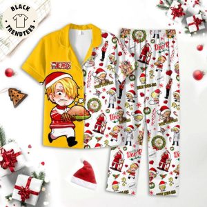 ASCE Christmas Yellow White Design Pajamas Set