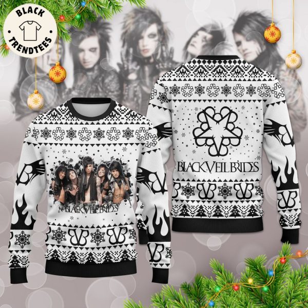 Black Veil Brids Portrait White Black Design 3D Sweater