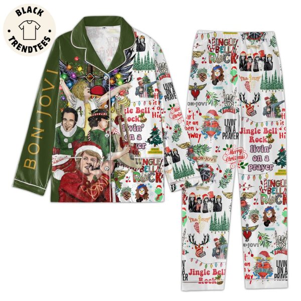 Bon Jovi Jingle Bell Christmas Design Pajamas Set