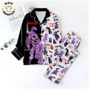 Bonnie Five Night At Freddy Black White Design Pajamas Set