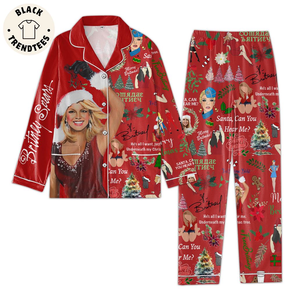 Britney Spears Christmas Design Pajamas Set