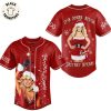 Karol G Feliz Navidad Bichota Red Christmas Design Baseball Jersey