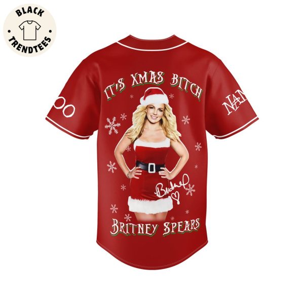 Britney Spears It’s Xmas Bitch Portrait Design Baseball Jersey