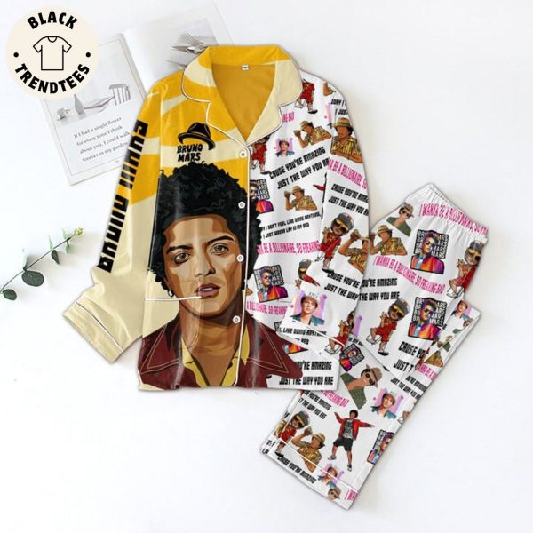 Bruno Mars Portrait Design Pajamas Set