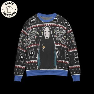 Kaonashi No Face Christmas Design 3D Sweater