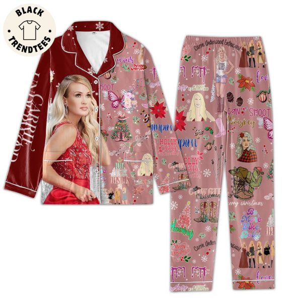 Carrie Underwood Merry Christmas Portrait Design Pajamas Set