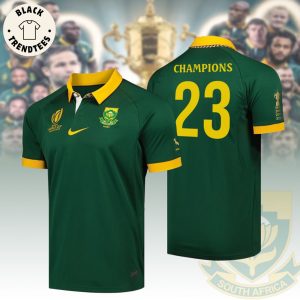 Champions South Africa Logo Design 3D Polo Shirt