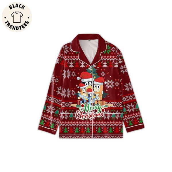 Character Merry Christmas Red Design Pajamas Set