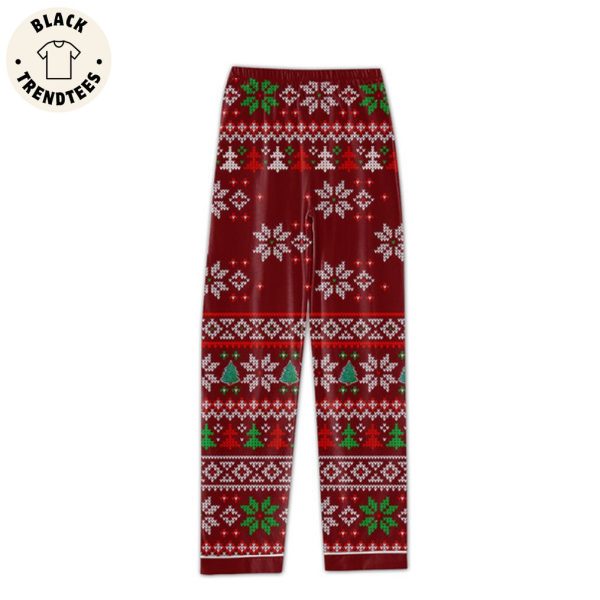 Character Merry Christmas Red Design Pajamas Set