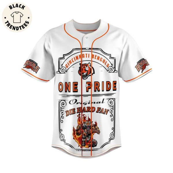 Cincinati Bengals One Pride Original Die Hard Fan Tiger Design Baseball Jersey