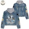 Merry Rexmas Design Hooded Denim Jacket